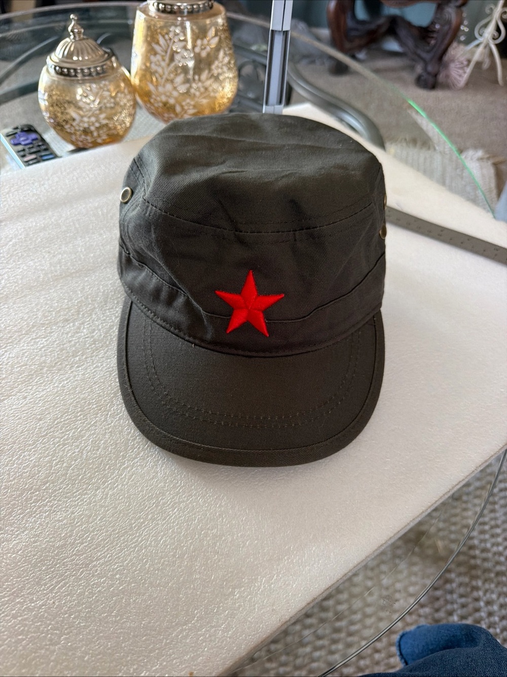 Chinese Military Soldier PLA Type 65 Hat Retro Worker Cap With Red Star